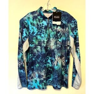 HUK Performance Fishing Shirt Men's Large 1/4 Zip Pullover Krypteck Icon NEW